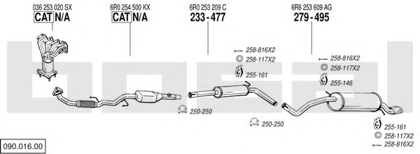 BOSAL 090.016.00 Exhaust System